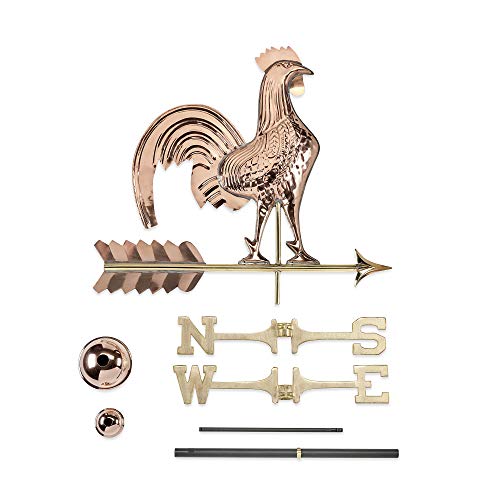 4 Good+Directions+Rooster+Weathervane+Copper