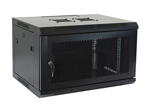 6U Professional Wall Mount Network Server Cabinet Enclosure 19-Inch Server Network Rack Black - Thumbnail 7