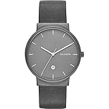 Skagen Ancher Titanium & Leather Watch