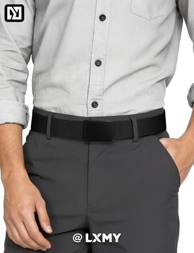 LXMY Men's Belt, Work Belt, Adjustable Canvas Fabric Belt, Unisex for Men and Women, Fits Any Occasion