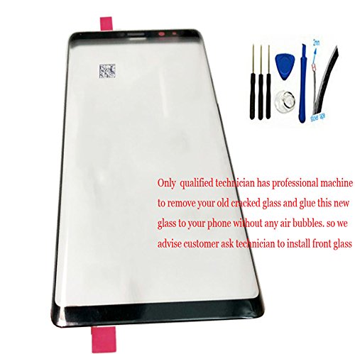 6.32'' Real Front Screen Outer Glass top Panel Lens for Galaxy Note 8 Note8 N950U N950W N950FD N950F All Carriers (Not LCD/Not digitizer/Not Protector) Black