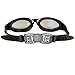 Bezzee-Pro Mirrored Swimming Goggles No Leak Watertight Adjustable Silicone Head Strap Antifog UV Protection PC Lenses Adult Men Women Swim Goggles with Swimming Ear Plugs and Goggles Carrying Case