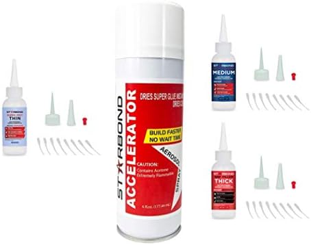 Starbond 4 pc Starter Pack Ca Glue with Activator Accelerator