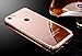 Rose Gold Mirror iPhone 7 Case for Women, Miniko(TM) Clear Mirror With Metal Bumper Back Shell Hard Case Cover for Apple iPhone 7-Rose Gold