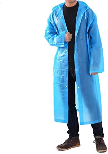 SY COMPACT portable drawstring Raincoat with Hoods and Sleeves Reusable Lightweight Rain Poncho