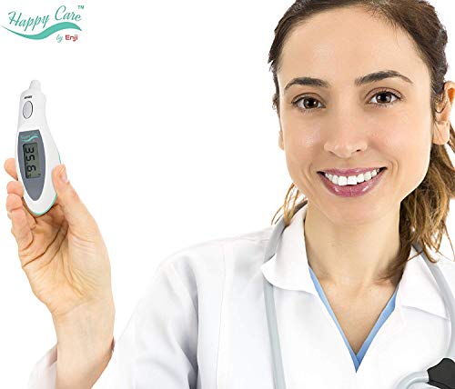 Fast Digital Infrared Baby Ear Thermometer - Medical Temporal Highly Accurate Quick Read in 1 Second in both F and C, Memory Recall Up to last 10 Readings, For Adults and Babies