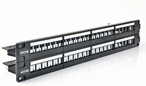 2U 48Ports Patch Panel Unload Modular Blank Patch Panel Wallmount or Rackmount Blank Keystone Jack Patch Panel