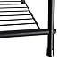 DOEWORKS 4 Tier Metal Plant Stand, Metal Storage Shelf, Ladder Shelf, 50in Tall Standing Ladder Shelves, Leaning Bookshelf for Home Office/Living Room/Home- Black
