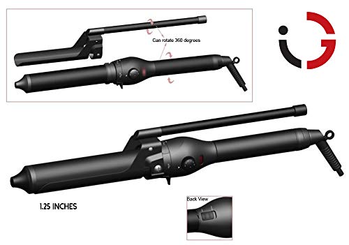 InGlam VERGE Professional 1 1/4 inch MARCEL WAND, Clipless Wand Curling Iron