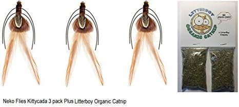 Litterboy Special 3 pack - Kittycada Interchangeable Cat Toy - Attachment only Plus Litterboy Organic Catnip