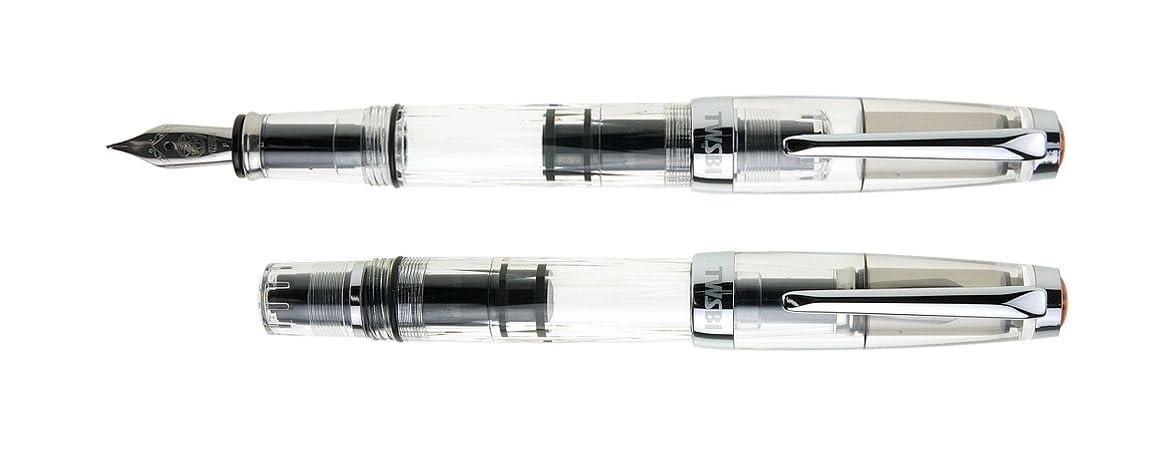 Twsbi Diamond Mini Clear Fountain Pen, Resin, Metal, Transparent - M