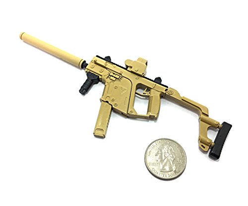 4D 1/6 Scale Custom Made Desert KRISS Vector Submachine Gun Miniature Toy Guns Model Fit For 12