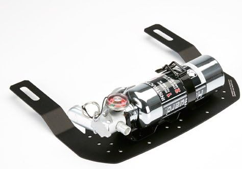 Ford Mustang fire extinguisher bracket for 2015-2016 models with 1.5lb fire extinguisher chrome