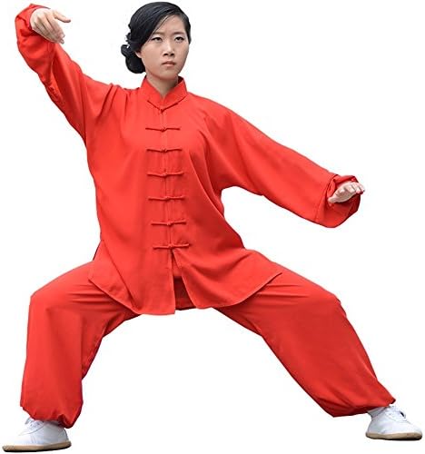 Shanren Sports Polyester Kung Fu Taiji Uniforms (XL, red)