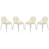 LeisureMod Asbury Modern Stackable Dining Chair Set