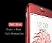 Omorro for iPhone 8 Plus/iPhone 7 Plus Case, 360 Full Edge Body Encase Plating Hard Bumper Frame Ultra Hybrid Cover with Tempered Glass, Fullbody New Cool Ultralight Slim Anti-Drop Case Red
