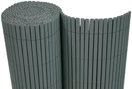 Amazon De Pvc Sichtschutzmatte Balkon Sichtschutz 200x500 Cm Windschutz Gartenzaun Grau Rohrchen