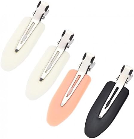PIAOPIAONIU 4 Pcs No Bend Hair Clips Pin Curl Clips for Hairstyle Bangs Finger Waves Makeup Application,Color Random