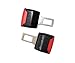 2-pack Universal Car Safety Seat Belt Seatbelt Clip Extender Extention Buckle 22mm Black