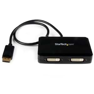 two monitors for adapter to StarTech.com DVI DVI DisplayPort Adapter Multi Amazon.com: M/F DP Dual 2x to Monitor