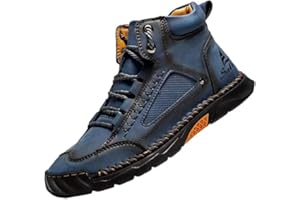 FULANRT Sawbehind Mens Shoes, Saw behind Men's Comfortable Handmade Leather Boots – Waterproof, Arch Support, Spacious Toe Box