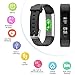 Letsfit Fitness Tracker, Slim Activity Tracker with Heart Rate Monitor, Pedometer Watch, Sleep Monitor, Step Counter, Calorie Counter, Waterproof Fitness Band for Kids Women and Men (Black)