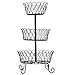 Carol Wright Gifts 3-Tier Wire Basket,Black,One Size Fits All