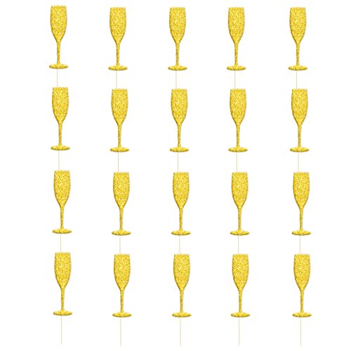 image for Prettyia 20pcs Cheer Wedding New Year Party Wine Glasses Cake Cupcake 