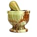Multi Green Onyx Mortar & Pestle - Excellent Gift Beautiful Yet Sturdy for Tough Jobs - 2.5