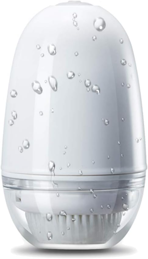 Sonic Face Brush，Professional IPX6 Waterproof Vibrating Face Cleansing Brush for Deep Cleansing Removing Blackhead，2 Speed Modes for All Skin Care,Egg Shape,White