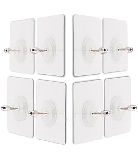 Non-trace Adhesive Hanging Nails (16mm), Transparent Reusable High Bearing Capacity Hook for Kitchen Bathroom Storage Room Tile Wall Heavy Duty Hooks Waterproof and Oilproof (Upgrade 8PCS)