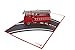 PopLife Fire Engine Truck 3D Pop Up Greeting Card for All Occasions - Firefighters, Volunteers, Kids - Folds Flat for Mailing - Birthday, Graduation, Retirement, Congratulations, Work & Anniversary