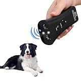 Handheld Dog Repellent, Dual Channel Electronic Animal Repellent, Handy Ultrasonic Dog Training Pet Bark Stopper for Outdoor Camping Garden