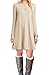 MOLERANI Women's Casual Plain Simple Long Sleeve T-Shirt Loose Dress