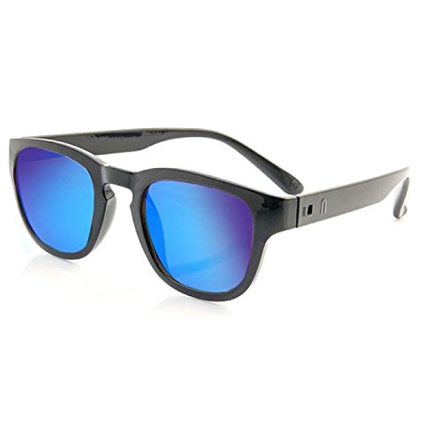 Glasses Nannini Paris Glossy Black – Mirror Revo Blue Lens