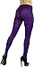 ToBeInStyle Womens Colorful Opaque Striped Tights Pantyhose Stocking Hosiery - Black/Purple - One Size