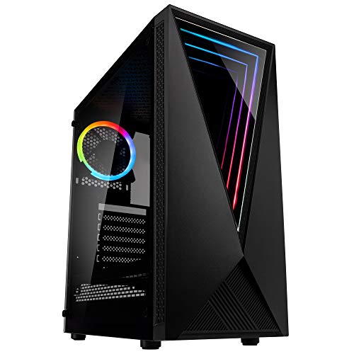 Kolink VOID RGB Midi-Tower - schwarz Window - Midi/Minitower - ATX Midi Tower Black VOID RGB Midi-Tower - schwarz Window - Midi/Minitower - ATX, Midi Tower, PC, Steel,Mesh,Plastic, Black,