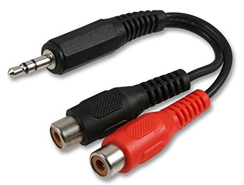 PROSIGNAL PSG00208 – 3.5 mm Stereo Jack Plug to 2 × RCA (Phono) Sockets Adaptor Lead