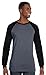 Bella Canvas Men's Jersey Long-Sleeve Baseball T-Shirt M HTHR NVY/Mdnite