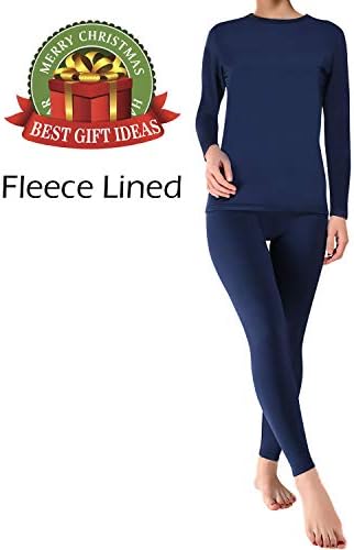wishpower Women's Ultra Soft Thermal Underwear Long Johns Set with Fleece Lined