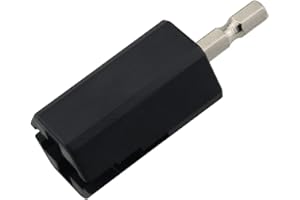 Ruiwaer Guitar String Winder Head Hex Electric Drill Tuning Peg Puller Repair Maintenance DIY Tool Accessories Winder Drill Plug String Peg Puller Removal Head Plug, Black