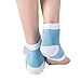 Healthcom 2 Pairs Spa Moisturising Silicone Gel Heel Socks Gel Lined Toeless Spa Socks for Dry Hard Cracked Skin Moisturizing Open Toe Comfy Recovery Socks,Blue