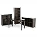 SIMPLIHOME Bedford SOLID WOOD Universal TV Media Stand, 53.9 inch Wide, Living Room Entertainment Center, Storage Cabinet with Glass Doors, for Flat Screen TVs up to 60 inches in Dark Tobacco Brown