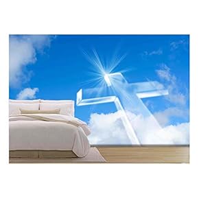 Christian Cross Over a Beautiful Sky Background, for Holiday, Christmas, Easter and Religion Designs - Removable Wall Mural | Self-Adhesive Large Wallpaper - 66x96 inches