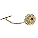 Ascentix Men's Tie Tack with Crystal Accent Cross, Gold