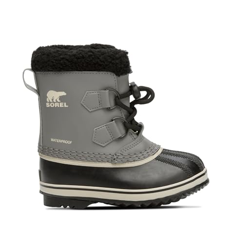 SOREL Children’s Yoot Pac TP Waterproof Boot – Quarry, Black – 9