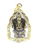 Buddha Amulets Lord Ganesh Ganesha Hindu Deity God Success Buddha Pendant Gold-plated-base Designer Locket-necklaces Thai Buddha Ganesh Necklace
