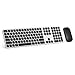 Rechargeable Wireless Keyboard Mouse, Jelly Comb KM034 Aluminium Alloy 2.4GHz Full Size Wireless Keyboard and Mouse Combo for Windows, Laptop, Notebook, PC, Desktop, Computer (Black and Silver)