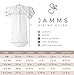 Goumikids Goumijamms Organic Smart Baby Gown, With No Scratch Mitts and Foot Pockets With Easy Diaper Change,Cream,0-3 Months