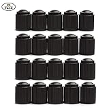 GODESON 20 Pack Black Plastic Tire Valve Stem Caps